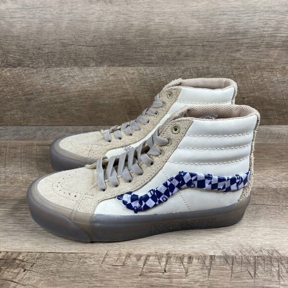 VANS Rokit x Sk8-Hi 38 DX WS Translucent Pebble Beige Mens 5.5 Womens 6.5 NEW - Picture 4 of 12